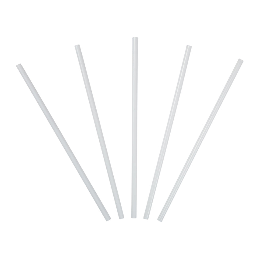 Straw Regular 6" White, Case 500x9