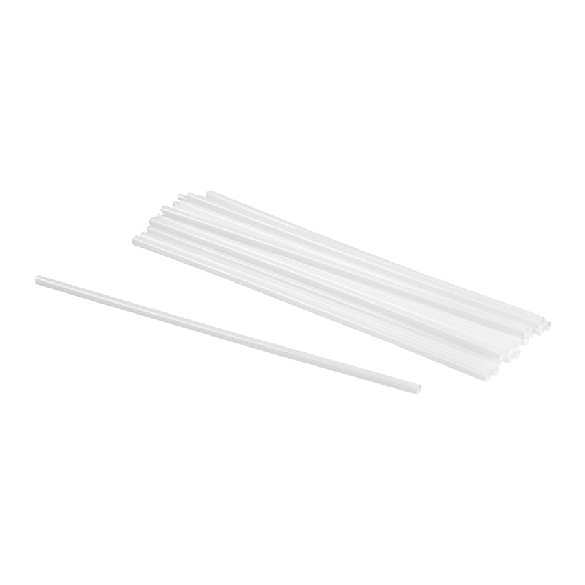 Straw Regular 8" White, Case 500x9