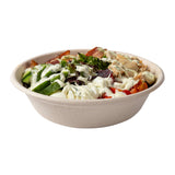 Tan Bowl 32oz, with food