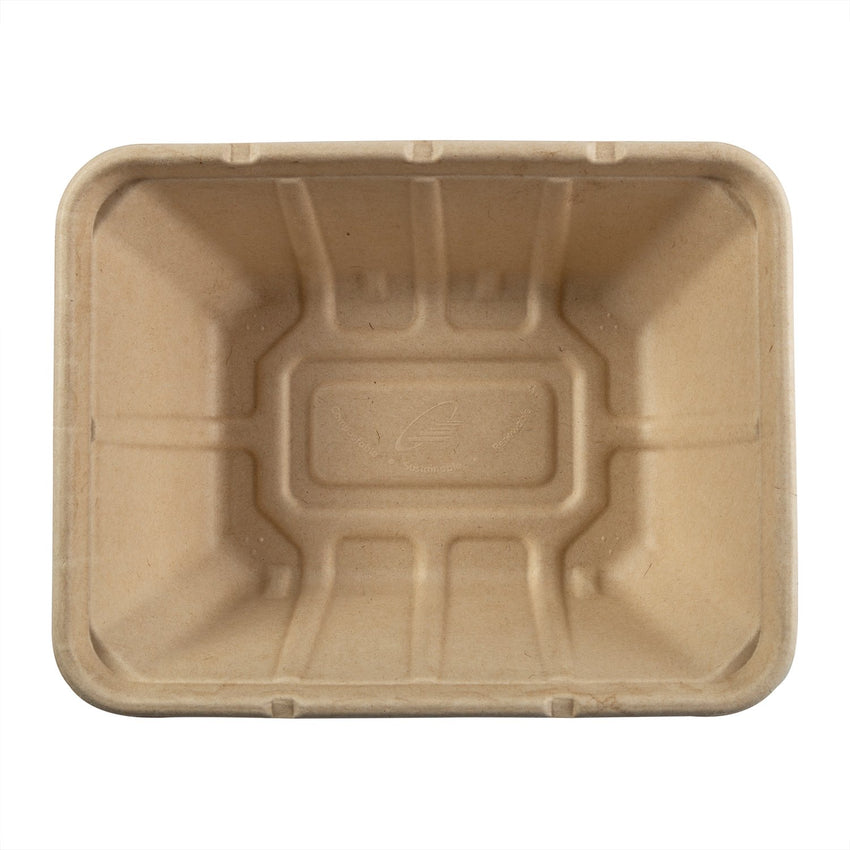 Deep Tan Tubs 7" x 9" x 3.125", Overhead View