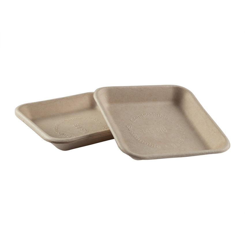 Tan Fiber Trays 6" x 6" x 0.875", Multiple Tray View
