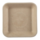 Tan Fiber Trays 6" x 6" x 0.875", Overhead View