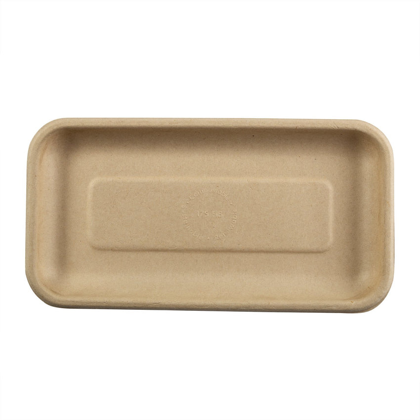 Tan Fiber Trays 8.3" x 4.5" x 0.6", Overhead View