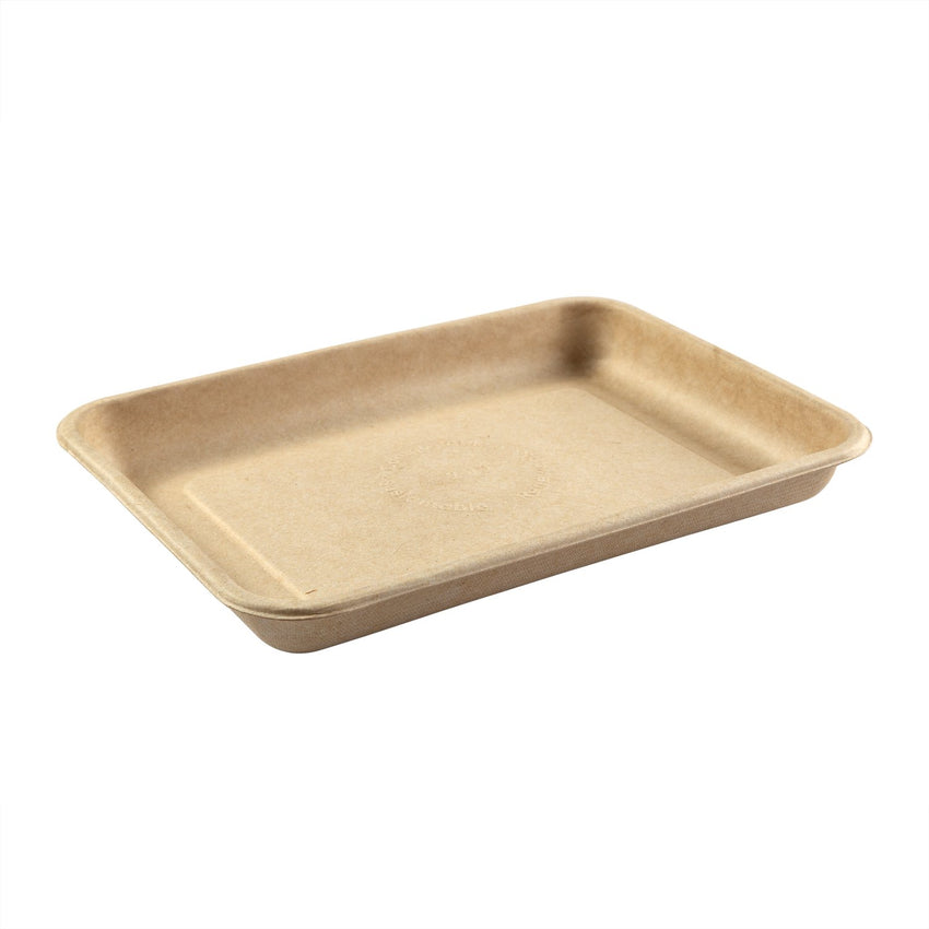 Tan Fiber Trays 8.9" x 6.5" x 1"