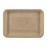 Tan Fiber Trays 8" x 5.75" x 0.6", Overhead View