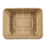 Shallow Tan Tubs 7" x 9" x 2.25", Overhead View