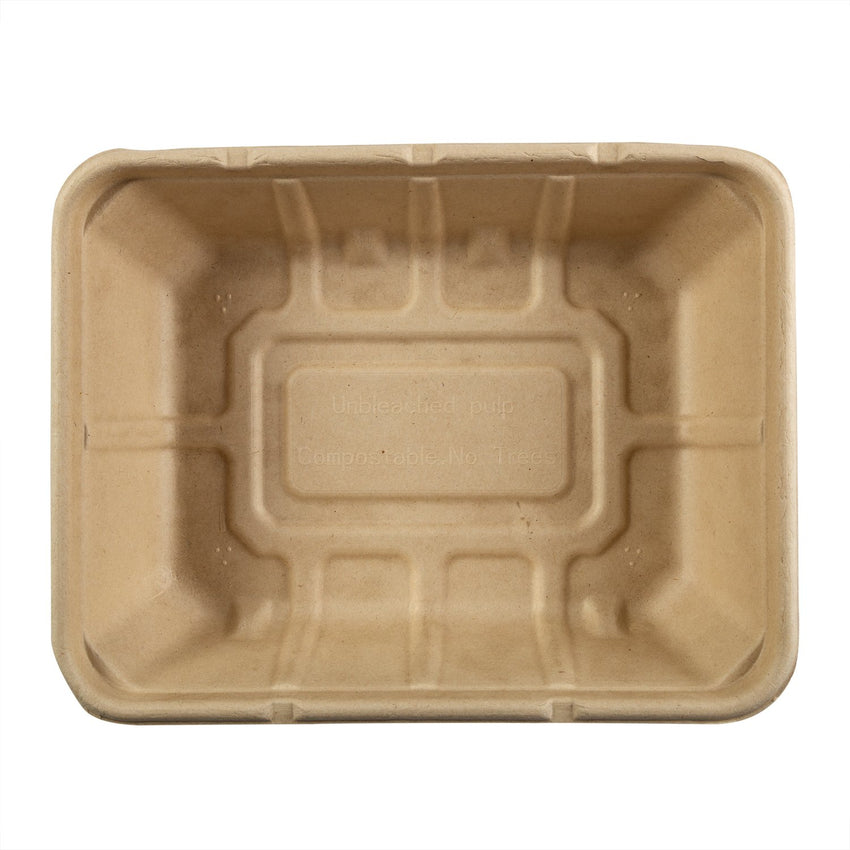 Shallow Tan Tubs 7" x 9" x 2.25", Overhead View