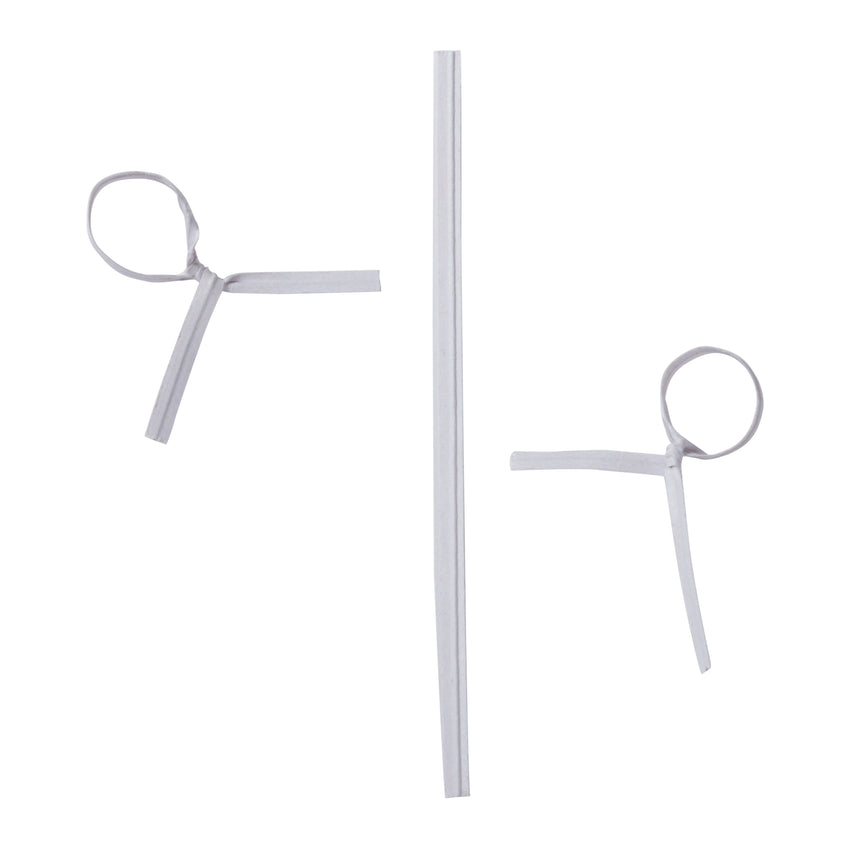 Twist Tie 4x1/8" White Paper, Case 2000x25
